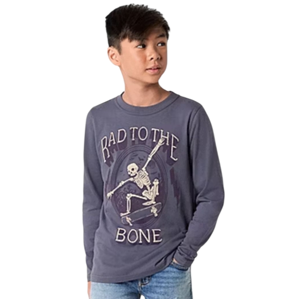 Thereabouts Boys L 14/16 Rad to the Bone Skeleton Skateboard Graphic Sweatshirt